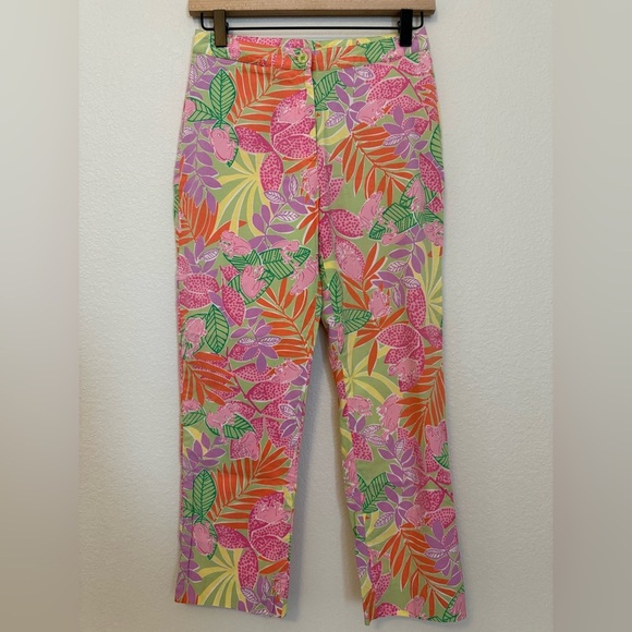 Lilly Pulitzer Tropical Frog Print Pants - Picture 1 of 5